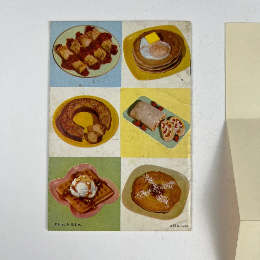 VTG Aunt Jemima Pancake Recipes Cookbook 1952 + Vintage Advertising 1984 Insert